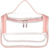 HAOGUAGUA Heavy Duty Clear Cosmetic Bag Waterproof Transparent Travel Makeup Toiletry Organizer Bag (Pink)...