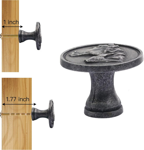 Cabinet Pulls 4 Pcs Kitchen Cabinet Knobs Drawer Knobs Dresser Pulls Cabinet Door Handles for Cabinet Hardware Knobs (Antique Silver)...