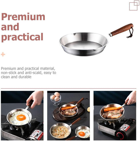 ABOOFAN Frying Pan Practical Metal Pan Breakfast Pan Mini Skillet Pan for Eggs Handled Oil Pot Multi-use Egg Pan Omelets Pan Egg Pancake Maker Oil...