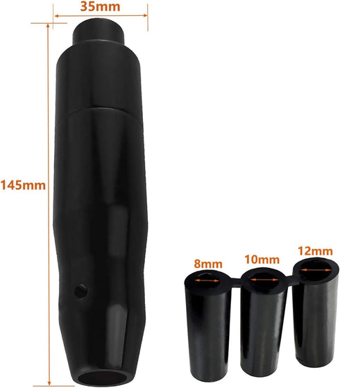 Lunsom Automatic Shift Knob Metal Car Shifting with Push Button Aluminum Alloy Shifter Lever Handle Long Stick Gear Head Fit Most Auto Transmissio...