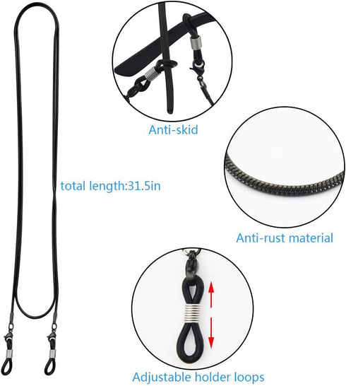 Stainless Steel Eyeglass Holder Chain 80cm Eyeglass Necklace Chain...