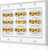 5 6 7.1/7.2 or 8.1/8.2 One or Two Subwoofer Compatible 16 Banana Post and 2 RCA Speaker Wall Plate for Home Theater Audio...