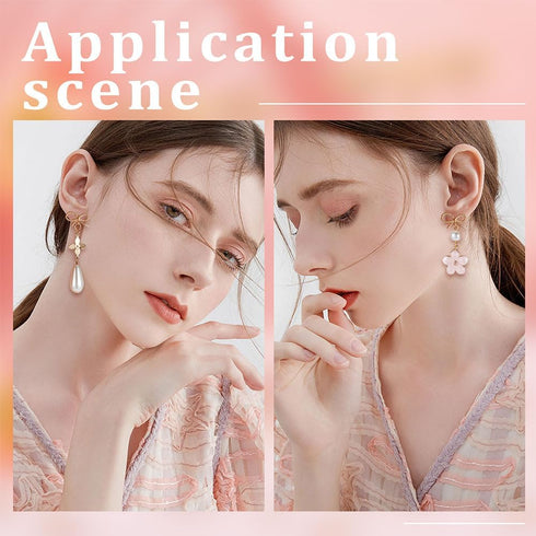 Beebeecraft 1 Box 20Pcs Bowknot Earring Stud Findings 18K Gold Plated Twist Rope Earring Posts with Loops Earring Component and 20Pcs Butterfly Ea...