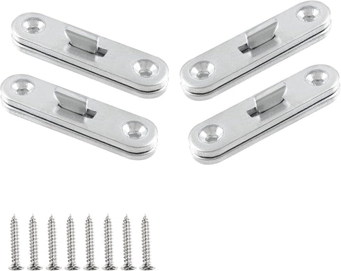 Pack of 4 Wood Bed Rail Fasteners, 3 Inch Thicken Bed Connecting Fittings Bed Frame Rail Hardware...