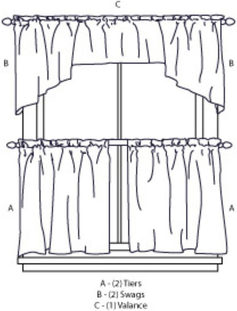 CHF Industries Wines Kitchen Curtain Set 36-inch Length...