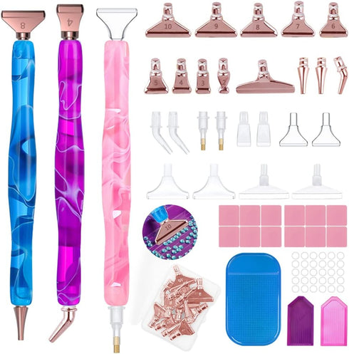 SENHAI 45 Pcs Diamond Art Painting Pen Kits, Diamond Art Pens Stainless & Plastic Steel Tips Personalized 5D Diamond Art Painting Accessories Tool...
