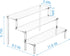 Large Acrylic Display Risers, Perfume Stand Organizer, Clear Acrylic Shelf Risers for Display Stands for Food, Tabletop Use, Amiibo Funko POP Figu...