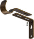 Curtain Rod Bracket Set of 2 for 1 Or 1 1/8 Inch Rods, Adjustable - Antique Brass...