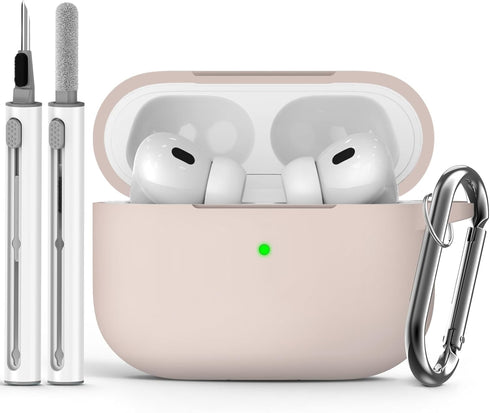 AirPods Pro Case Cover with Cleaner Kit,Soft Silicone Protective Case for Apple AirPod Pro 2nd/1st Generation Case for Women Men,AirPods Pro 2/Pro...
