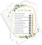 Printed Party Bridal Shower Games – He Said She Said Game with Fun Bride and Groom Trivia, Wedding Shower Activity, Botanical Greenery Theme, 50 G...