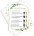 Printed Party Bridal Shower Games – He Said She Said Game with Fun Bride and Groom Trivia, Wedding Shower Activity, Botanical Greenery Theme, 50 G...