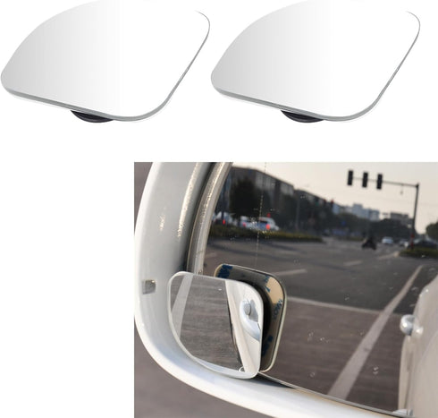 Blind Spot Mirror, HD Glass Frameless Convex Rear View Mirror, 360° Wide Angle Side Rear View Mirror, Car Exterior Accessories Side Mirror Blindsp...