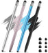 4 Pcs Stylus Pen for Touch Screen, Work for iPad/iPhone/Android Tablets, Stylus 2-in-1 Sensitivity and High Precision, Compatible with All Touch S...