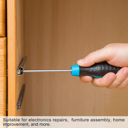 Magnetic Tip Phillips Screwdriver 6mm Dia 4.2" Long CR-V Cross-Head Nut Driver with Cushion Grip Handle for Electronics Repair Home Repair Improve...