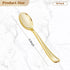 50 Pack 6.9 Inch Gold Plastic Spoons, Heavy Duty Plastic Silverware, Heavyweight Gold Disposable Spoons, Disposable Serving Utensils for Catering,...