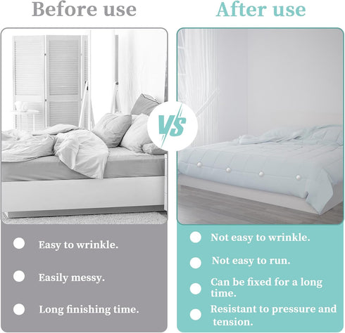 20pcs White Duvet Clips for Comforter Inside, Duvet Pins Set Keeps Comforter from Shifting, Duvet Cover Clips for Quilt, Decoration (White)...