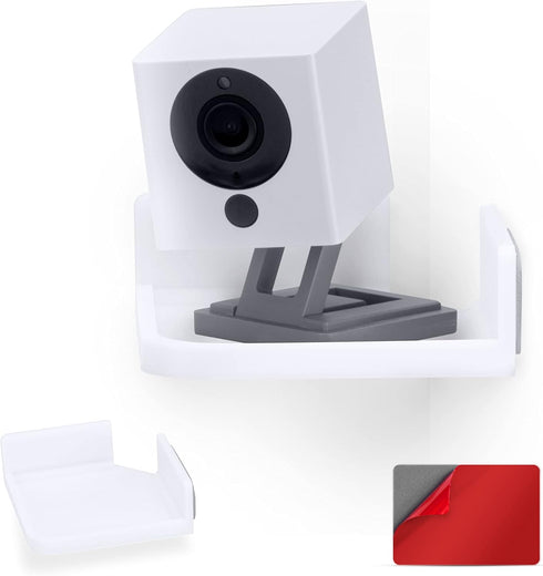 Mini Corner Shelf Mount for Security Cameras, Baby Monitors, Speakers, Plants & More, Universal Holder, Strong Adheasive, Easy to Install, No Mess...