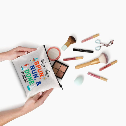 Science Gifts lab technician Makeup Bag Science technician Gift lab technician Graduation Gift Zipper Pouch Bag (RUN)...