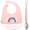 Baby Feeding Supplies Baby Fruit Spoon and Bib BPA Free Baby Food Feeder(Pink)...
