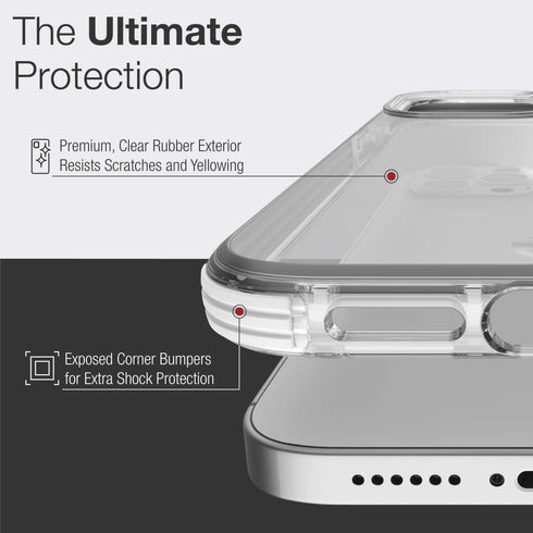RAPTIC Clear Case Compatible with iPhone 12 Pro Max Case, Anti-Yellow Slim Cover, Shock Absorbing Rubber, Scratch Resistant Protective Case, Fits ...