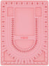 H&W Pink Bead Board with Flock, 9.5 by 12.9-inch, Design Beading Board Tray DIY Craft Tool for Girl and Necklace Beading Jewelry Designer...