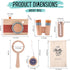 Kids Explorer Kit - Outdoor Pretend Play Kit for Kids - Montessori Outdoor Toys with Wooden Camera Toy, Magnifying Glass, Binoculars, Compass - Ca...