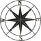 aboxoo Round Metal Compass Decorative Compass Metal Wall Art Hanging Wall Sculpture 11 Inch Black Diameter Farmhouse Decor Indoor or Outdoor Sign...