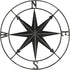 aboxoo Round Metal Compass Decorative Compass Metal Wall Art Hanging Wall Sculpture 11 Inch Black Diameter Farmhouse Decor Indoor or Outdoor Sign...