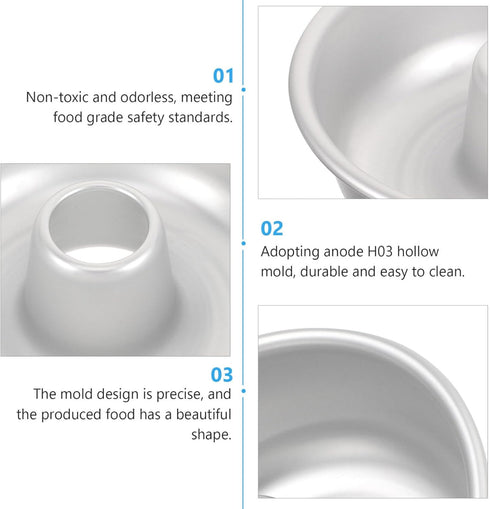 ifundom cheesecake pan bakeware pan round chimney pudding cake pan tubular non-stick baking pan for cake grinding wheel dessert food tube Metal ca...