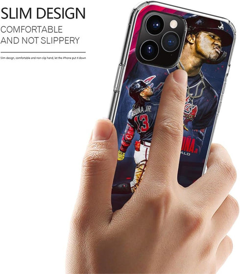 DENOU Phone Case Ronald Pc Acuna Accessories Jr Cover Shockproof Compatible with iPhone XR, Transparent...