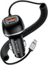 SUNDAREE USB C 96W Super Fast Car Charger PD & QC3.0 with 5ft 45W Type C Coiled Cable, Car Phone Charger Adapter for iPhone 15 14 13 12 11 Pro Max...