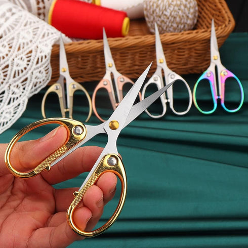 4.5" Cute Embroidery Scissors with Curved Tip for Sewing, Small Stainless Steel Sharp Scissors Craft Shear for DIY Craft Art Work Sewing Handicraf...