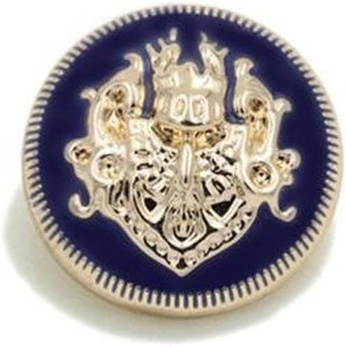 10PCS Clothes Buttons - Fashion Sewing Button Round Shaped Metal Button Set for Men Women Blazer, Coat, Uniform, Shirt, Suit and Jacket (Blue, 15m...