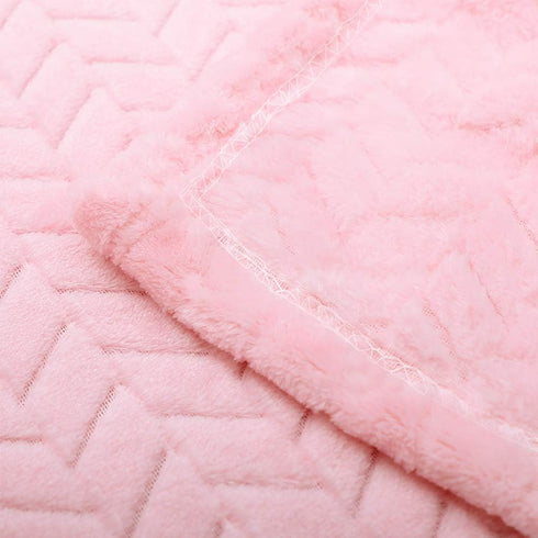 Baby Blanket Flannel, Cozy Throw Blankets for Newborn Infant and Toddler, Super Soft and Warm Receiving Baby Blanket for Crib Stroller (Pink 25 * ...