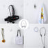 Blulu 12 Pieces Clear Adhesive Hooks for Hanging Medium Damage Free Indoor Strips Utility Waterproof Wall Hooks with 15 Pieces Self-Adhesive Tapes...