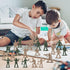 ikasus 360 Piece Plastic Tiny Army Men for Boys, Cool Mini Army Action Figures Military Set, Military Toy Soldiers Figures with Tanks, Planes, Fla...