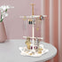 Jewelry Holder Organizer, Jewelry Display Stand with Metal Round Ring Tray, Necklace Earring Bracelet Tower Display Rack Hanging Storage Tree (IVO...