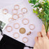 UNICRAFTALE 16Pcs 8 Sizes Titanium Steel Ring Blanks Rose Gold Grooved Finger Ring Settings Ring Core Blank for Resin Round Empty Rings Blanks for...