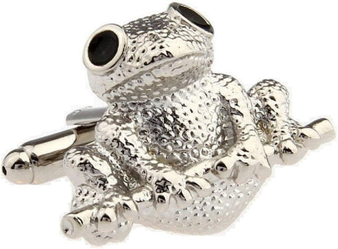 Frog Pair Cufflinks in a Presentation Gift Box & Polishing Cloth...