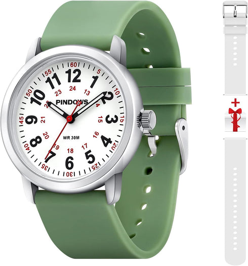 Women Watch for Nurse Watch Medical Professionals,Unisex Men Watch for Women Teenagers,Silicone Band(Gift Different Color Band),Luminous Resistant...