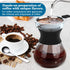 Pour Over Coffee Maker, Portable Drip Coffee Brewer with Reusable Stainless Steel Conical Filter, Glass Carafe Pot with Silicone Protective Cover ...