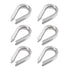 1/4" Wire Rope Thimbles 6Pcs, M5 Stainless Steel Thimble for Diameter Cable Rigging...