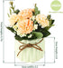 Artificial Hydrangea Bouquet with Small Ceramic Vase Fake Silk Variety Flower Balls Flowers Decoration for Table Home Party Office Wedding (Blue)...
