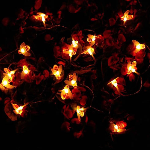 Honeybee Fairy String Lights,40 LED 14Ft Honeybee Battery Power Led String Lights for Party,Wedding,Xmas,Decoration,Gardens,Patios...