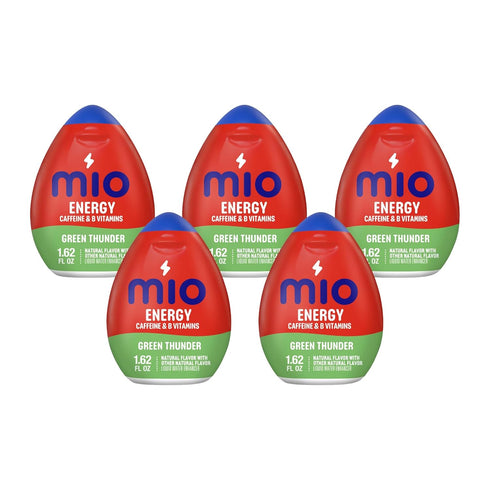 Mio Energy Liquid Water Enhancer, Green Thunder, 1.62 OZ, (Pack of 5)...
