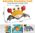 Crawling Crab Baby Toy for Kids Toddler Tummy Time Early Learning Walking Music 3-6 6-12 36 Months 3 4 5 6 7 8 9 10 11 12 Years Old Boy Girl First...