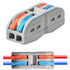 Wire Connectors Nuts,50pcs 2 Conductor Compact Splicing Wire Connectors, 2 in 2 Out Lever Wire Nut Electrical Connectors, 2 Circuit Inline Splices...