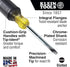 Klein Tools 85442 Screwdriver 2-Piece Set, Made in USA, 1/4 Keystone and #2 Phillips, Cushion Grip, Round and Square Shank, Heat Treated, Meets or...