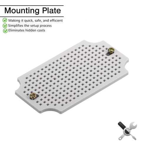QILIPSU Junction Box with Mounting Plate 110x80x70mm, ABS Plastic DIY Electrical Project Case IP67 Waterproof Dustproof Enclosure Grey (4.3"x3.1"x...