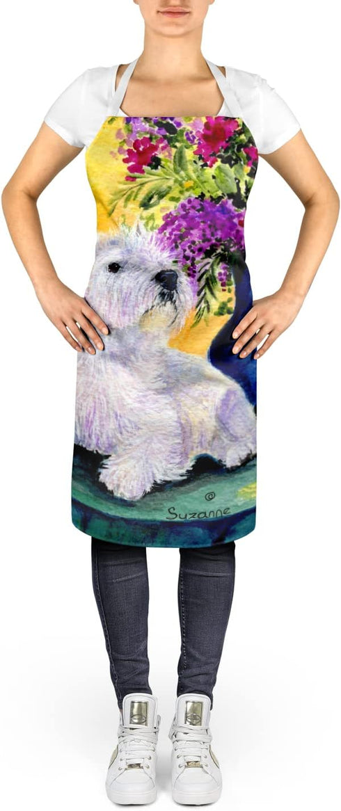 Caroline's Treasures SS8301APRON Westie Apron Cooking Kitchen Server Baking Crafts Gardening for Adult Women Men, Unisex, Large, Multicolor...